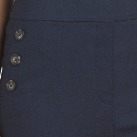COUNTERPARTS Super Stretch Sailor Pants With Horn Buttons - Picture 3 of 3
